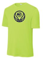 Hawks YOUTH Sport-tek tee, Shock Lime (YST350)